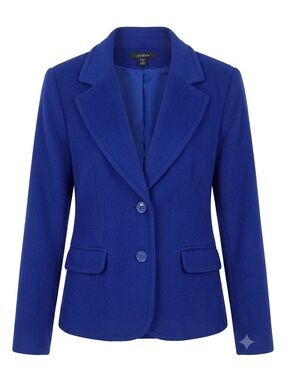 LOUBEN Wool and Cashmere Blazer Royal Blue